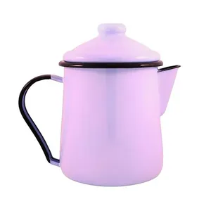 Leiteira Esmaltada Tradicional 12 Rosa Claro 1100 Ml - Ewel