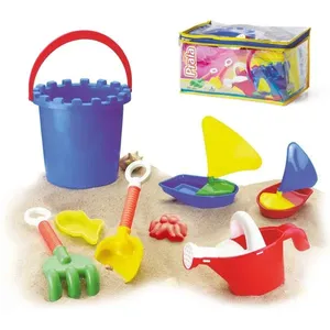 Balde De Praia Infantil Kit C 8 Peças Para Brincar Areia Monte Líbano