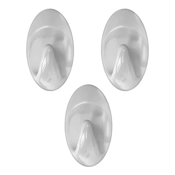 Gancho Adesivo 3M Scotch Transparente Médio com 3 Unidades