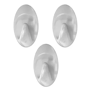 Gancho Adesivo 3M Scotch Transparente Médio com 3 Unidades
