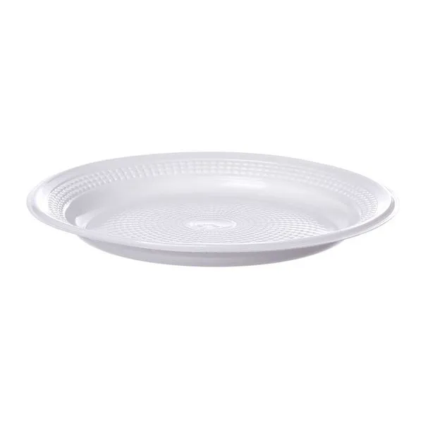 Prato Plástico para Bolo 15cm Branco - Trik Trik