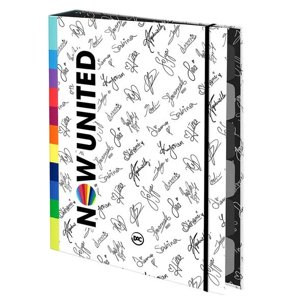 Caderno Argolado - Now United - Branco - +48 Folhas - DAC