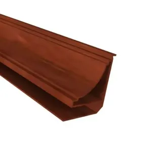 Acabamento Pvc Meia Cana 6,00m Meia Cana 529 para Forro e Parede Mogno Bariri PVC Acabamento Pvc Meia Cana 6,00m Meia Cana 529 Mogno Bariri PVC