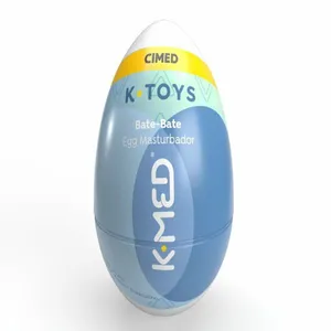 Masturbador Masculino K-Med K-Toys Bate Bate de Silicone Textura Clicker Cor Azul 1 Unidade