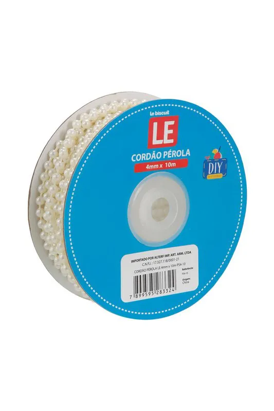Cordão de Pérola 4mmx10m Creme