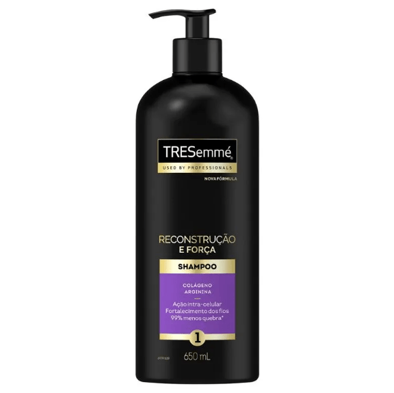 Shampoo Tresemmé Reconstrução e Força 650ml Shampoo Tresemmé Hidratação Profunda 650ml