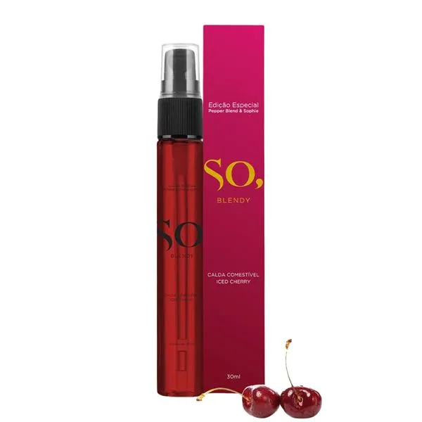 So Blendy Gel Comestível Calda Iced que Esfria 30ml Pepper Blend e Sophie