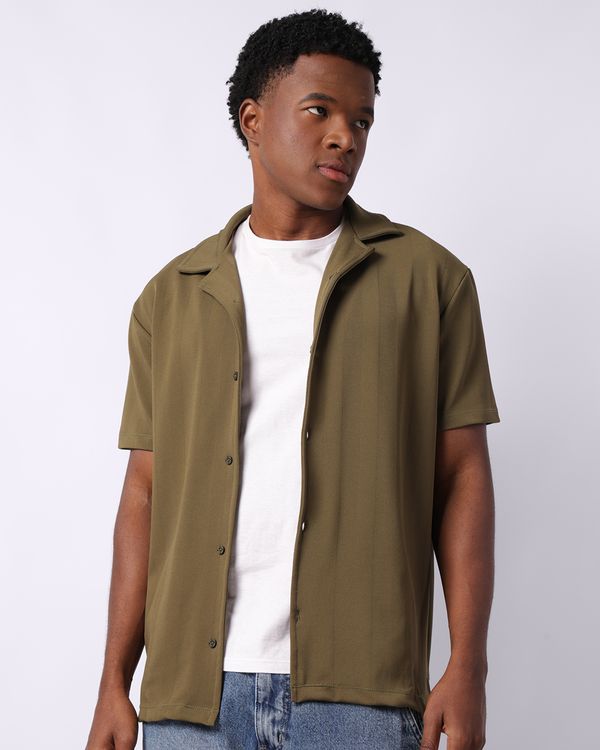 Camisa Masculina Texturizada Verde GG