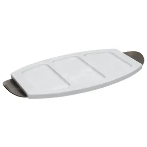 Petisqueira Oxford, 3 Divisões, Mármore Branco - 069644 Petisqueira Oxford, 3 Divisões, Marmore Branco - 069644