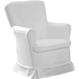 Poltrona com Balanço Revestimento em Corino - Móveis Canaã Aconchego Branco
