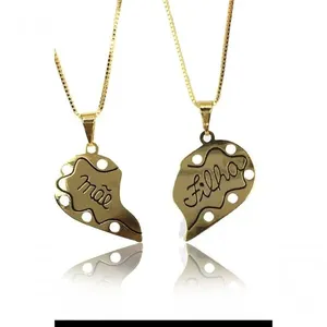 Colar Floratta Joias Amor Eterno Banhado em Ouro 18k Dourado Personalizável com Nomes Feminino Colar Floratta Joias Amor Eterno Banhado em Ouro 18k Dourado Personalizável com Nomes