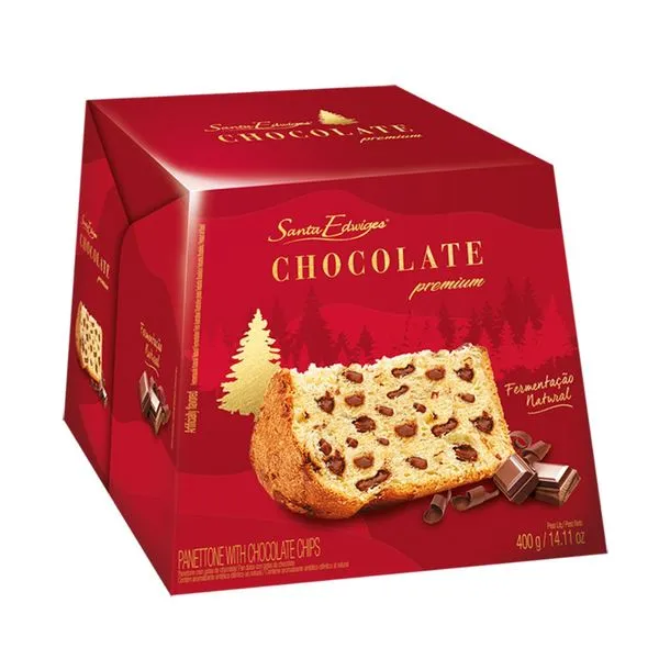 Panetone Santa Edwiges Premium Com Gotas De Chocolate 400g