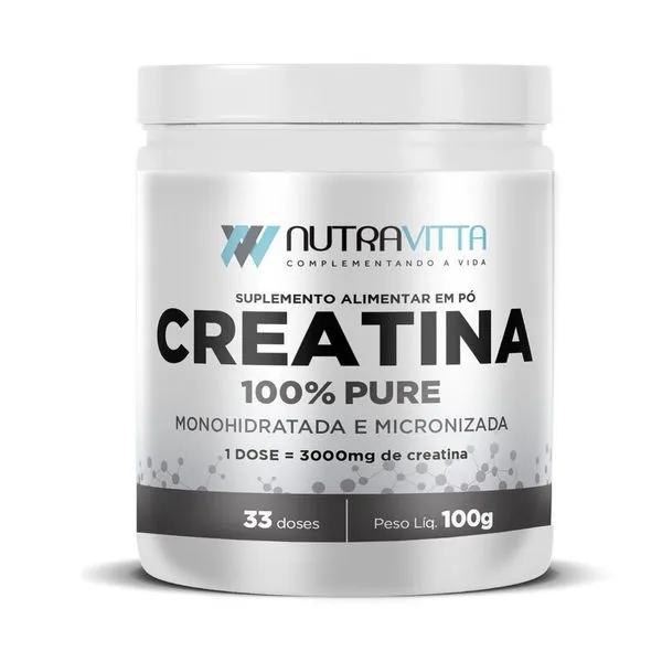 Nutravitta Creatina 100% Pure 100g Sorocaps NUTRA VITTA CREATINA 100% PURE 100G