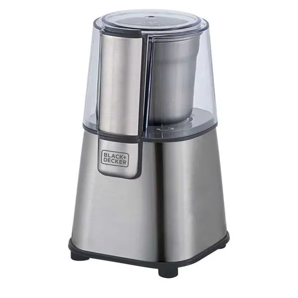 Moedor de Grãos MG200 Gourmand Gris 220W Botão Pulsar Reservatório Removível Inox Black + Decker Moedor de Grãos MG200 Gourmand Gris 220W Inox Black + Decker