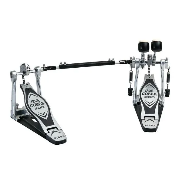 Pedal Duplo para Bumbo Iron Cobra 200 Power Glide HP200PTW Mecanismo Suave Tama Drums Pedal Duplo para Bumbo Iron Cobra 200 Power Glide HP200PTW Tama Drums