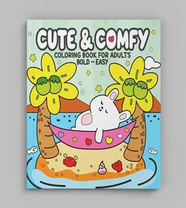 Livro de Colorir Cute & Comfy para Adultos - Ilha Ilha