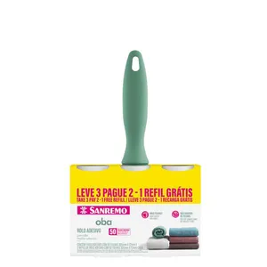 Kit Rolo Adesivo para Pelos com 2 Refis Oba Sanremo 3 unidades