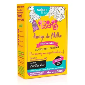Kit Salon Line Amigo de Milho Misturinha Era uma vez uma Super Hidratação 4 sachês de 30ml