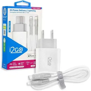 Kit Carregador I2go Usb-C Para Lightning 1,5m 20w