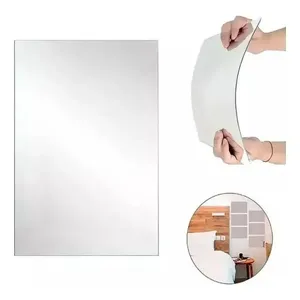 Espelho Plástico Dobrável Adesivo Esp-002 Retangular 30x40cm Decorativo Flexível Home Design Espelho Plástico Dobrável Adesivo Esp-002 30x40cm Decorativo para Parede Home Design