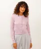 cardigan de tricot canelado lilás G
