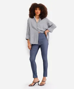 calça legging cintura alta azul 40