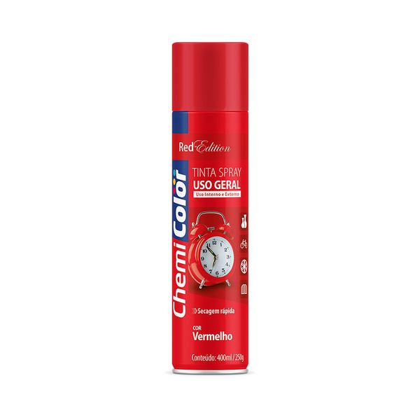 Tinta Spray Uso Geral 400Ml Vermelho Chemicolor