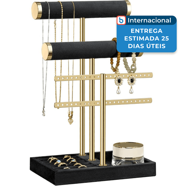 Organizador de Joias Bussdis 3 Níveis Preto A-MBI