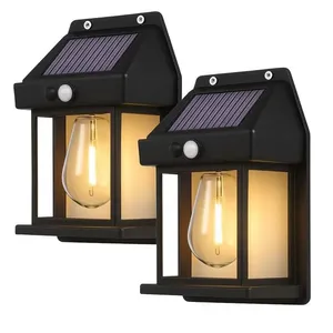 Lâmpada Solar De Parede Com Sensor De Presença Led Quente Ip65 Externa