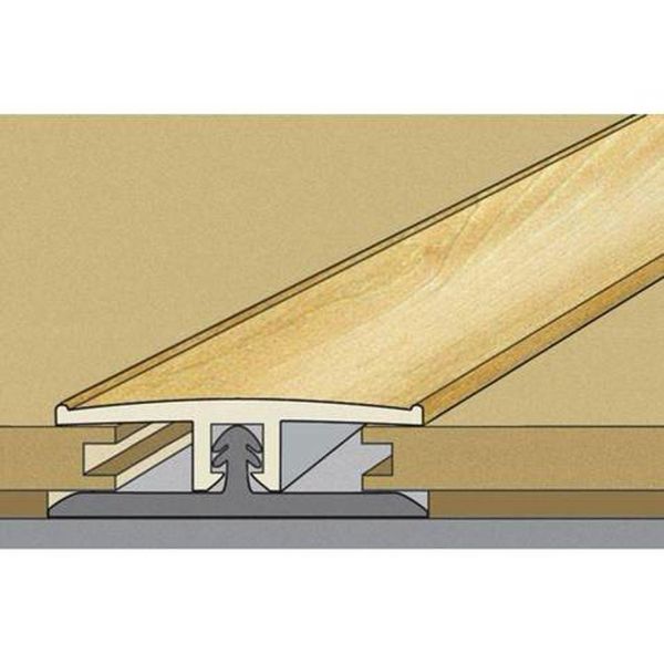 Perfil T Junta de Dilatação Para Piso Laminado Eucafloor Prime Carvalho Maiorca 180x3,4x1cm