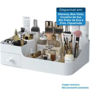 Organizador De Cosméticos Royalt Race Branco T-BI