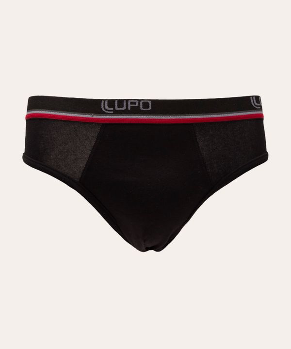 cueca slip de algodão lupo preta GG