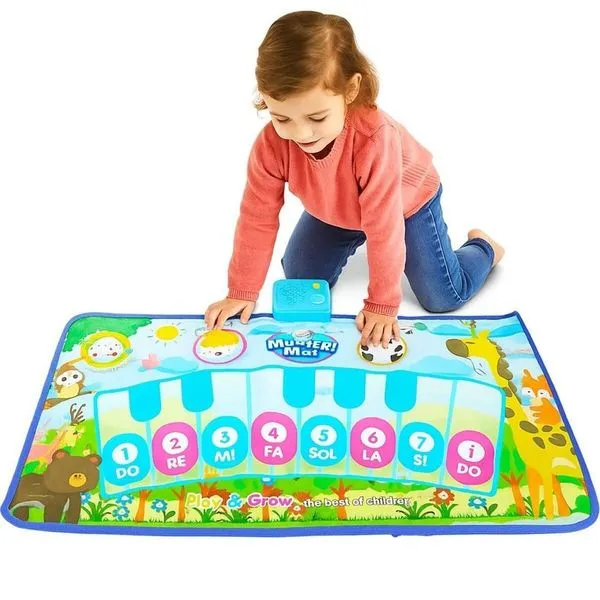 Tapete Musical Piano com 8 Teclas e 3 Modos de Música Azul First Bikes Tapete Musical Piano 8 Teclas 3 Modos de Música Azul First Bikes