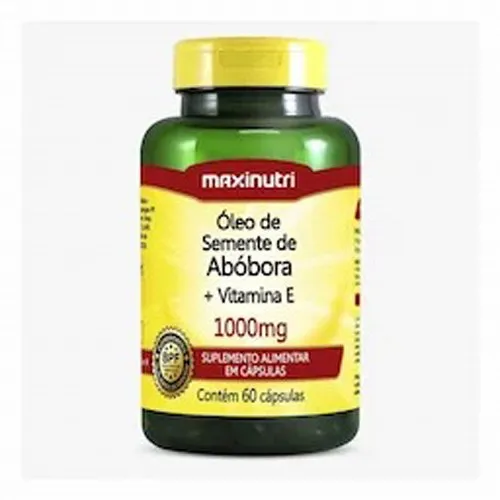 Óleo de Semente de Abóbora 1000mg 60 Cápsulas Maxinutri