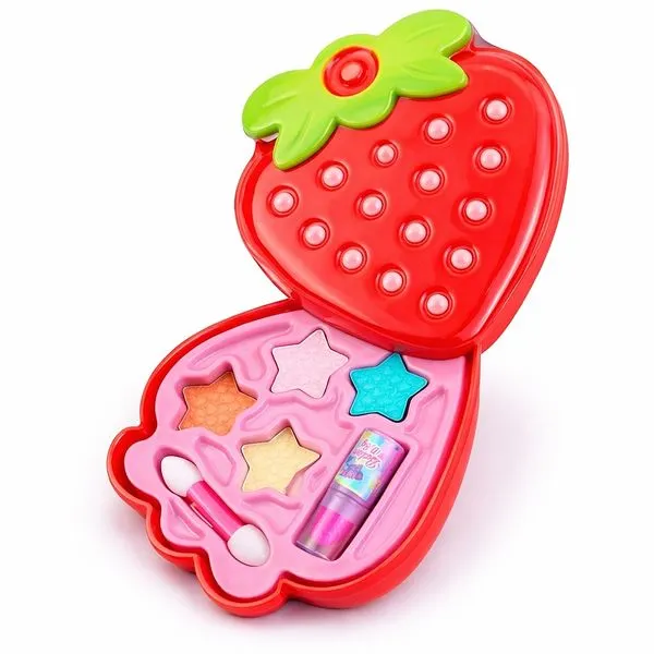 Conjunto Maquiagem De Moranguinho Infantil Com Batom Sombra