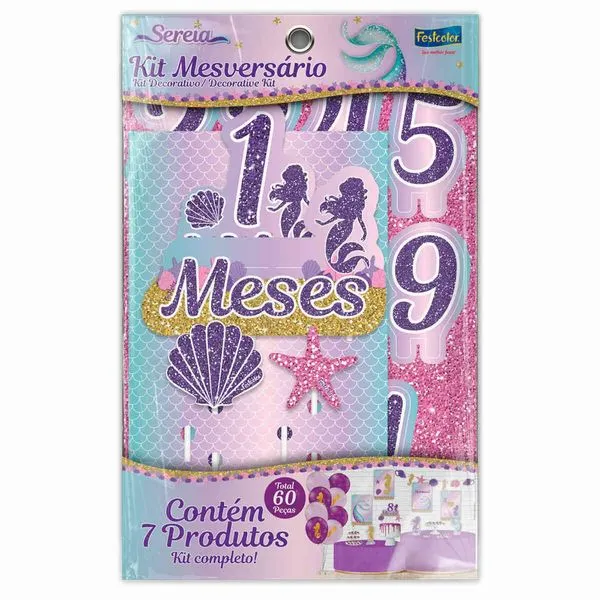 Kit Mesversário Festcolor Sereia (MP)