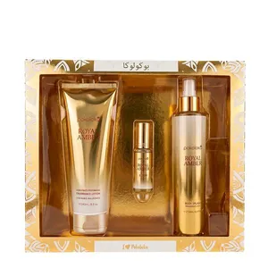 Kit Pokoloka Luxury Elixir Royal Amber - Deo Colônia 15ml + Hidratante 240ml + Body Splash 250ml Kit