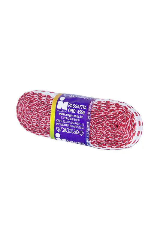 Passafita Falso 17mm Peça com 10m Vermelho