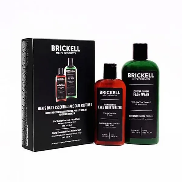 Brickell Men's Kit Skincare Para Homens Com Produtos Orgânicos Naturais Com Vitamina C, 2 Produtos