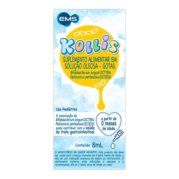 Suplemento Alimentar Probiótico Kollis Pediátrico 8ml Gotas