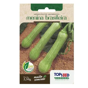 Sementes de Abobrinha Menina Brasileira Tradicional Topseed Garden Único