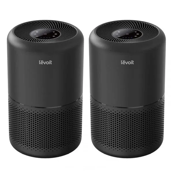 Purificador de Ar Levoit Preto Filtro 3-em-1 CADR 143 CFM Cobertura 100 m² Core 300 2 Pacote
