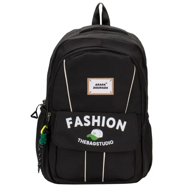 Mochila Feminina Arara Dourada - RY66175 PRETO