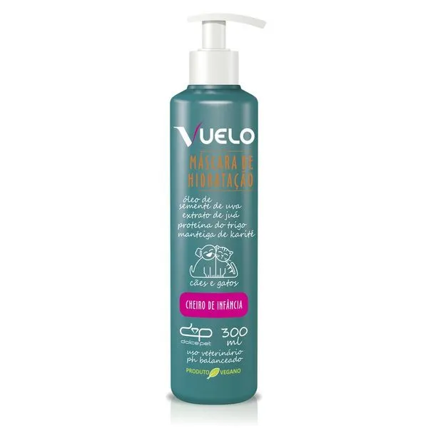 Máscara de Hidratação Para Cães E Gatos Vuelo Cheiro De Infância 300ml (MP)