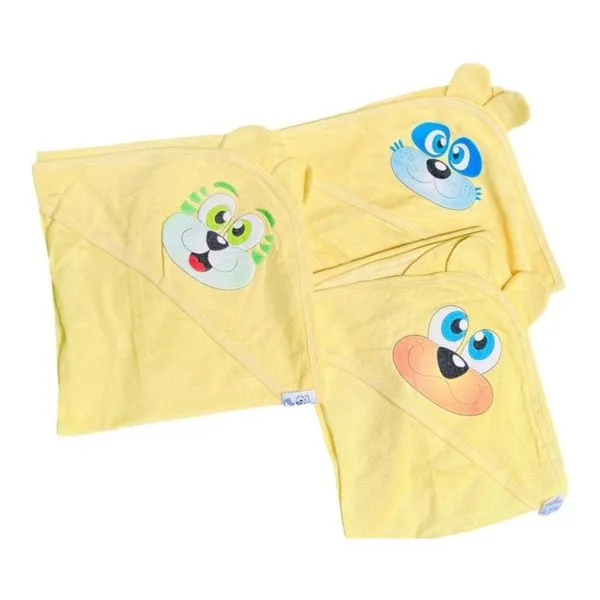 TOALHA DE BANHO BEBE MAFESSONI COM ORELHINHA amarelo