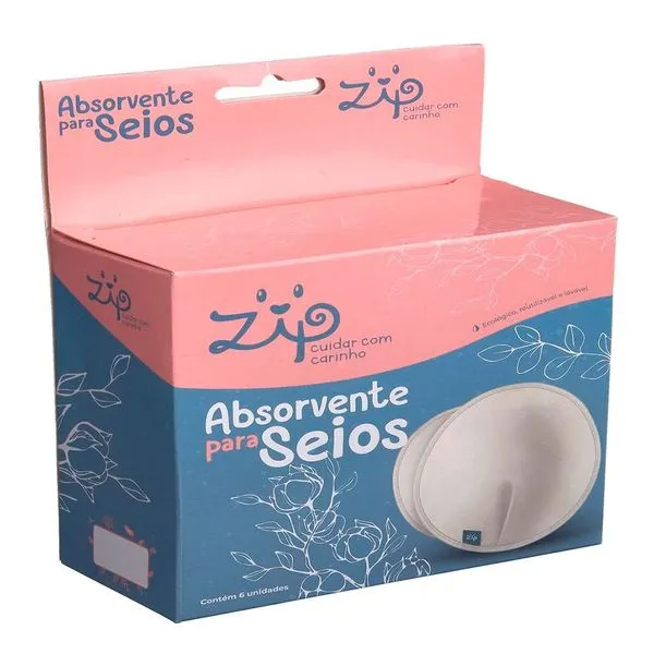 Absorvente Para Seios Zip Toys 6 Unidades 10x10cm (MP)