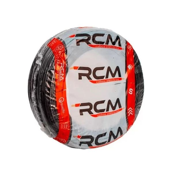Cabo Flexível 750v 10,00mm Rolo De 100m Rcm Preto