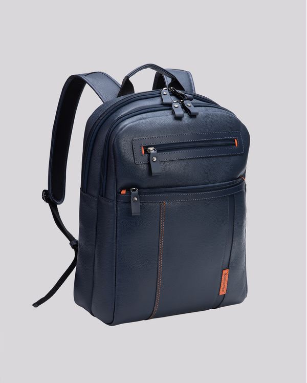 Mochila de Couro para Notebook Office | Paris 5655A AZUL