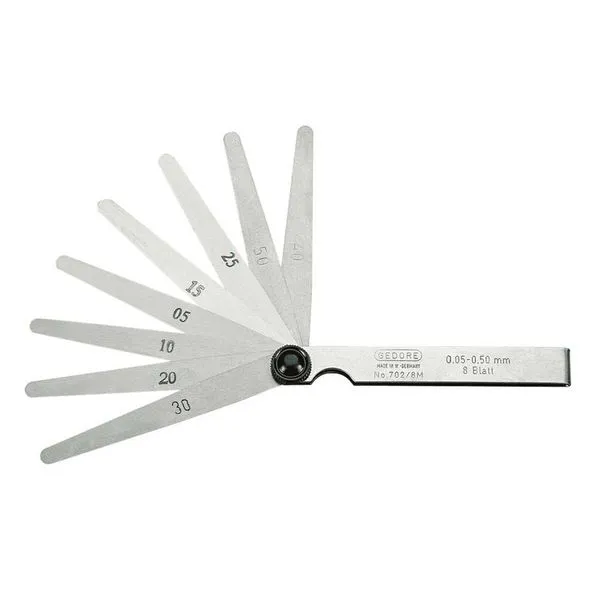 Calibre de folga 20L 0,05-1mm 100 mm - Gedore