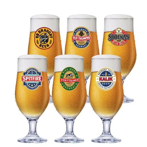 Taça Royal Beer Conjunto Happy Vidro Transparente Sortida 2 Peças 330ml 2680585 - Ruvolo